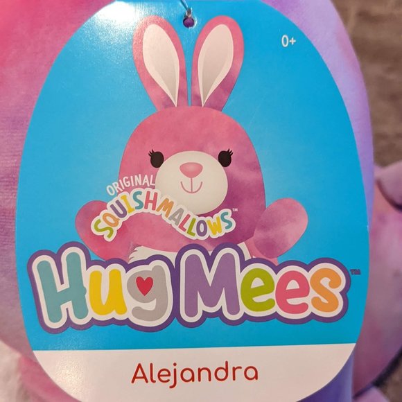 Hug Mees Squishmallow 20 Inch Alejandra Purple/Pink Tie Dye Bunny by KellyToy - Picture 5 of 8